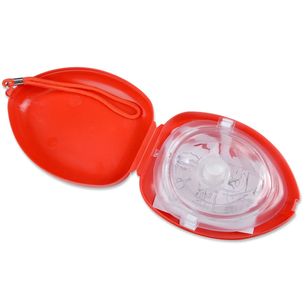 First Aid CPR Rescuer Breathing Protection Mask Reuseable Artificial Mouth Resuscitator Respiration Accessory with One Way Valve