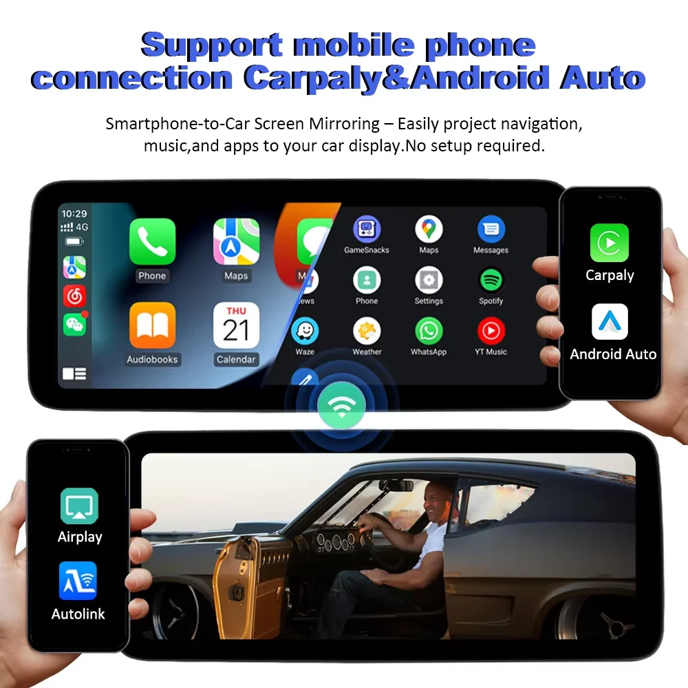 Picture 4: 7 Inch Linux System Multimedia Screen Wireless CarPlay Android Auto For Fiat 500 500C Abarth 2007-2015 Bluetooth GPS Navi DSP Touch Screen Reverse Camera Car Radio