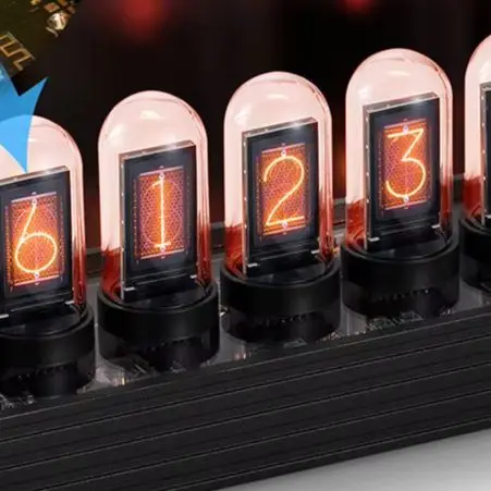 Digital IPS Tube Clock DIY Nixie Style Display With PC Control RGB Light For Desktop Decor Electronic Development Kit