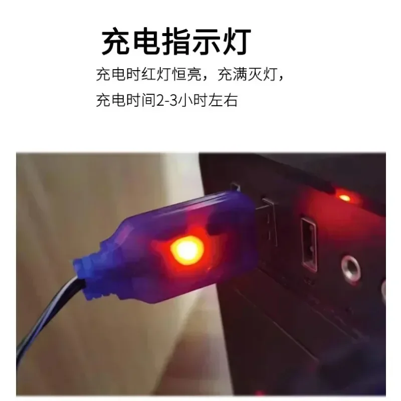 3.6V 4.8V 6V 7.2V 블랙 USB 충전기 어댑터 케이블 스카이 바이퍼 드론 헬리콥터용 범용