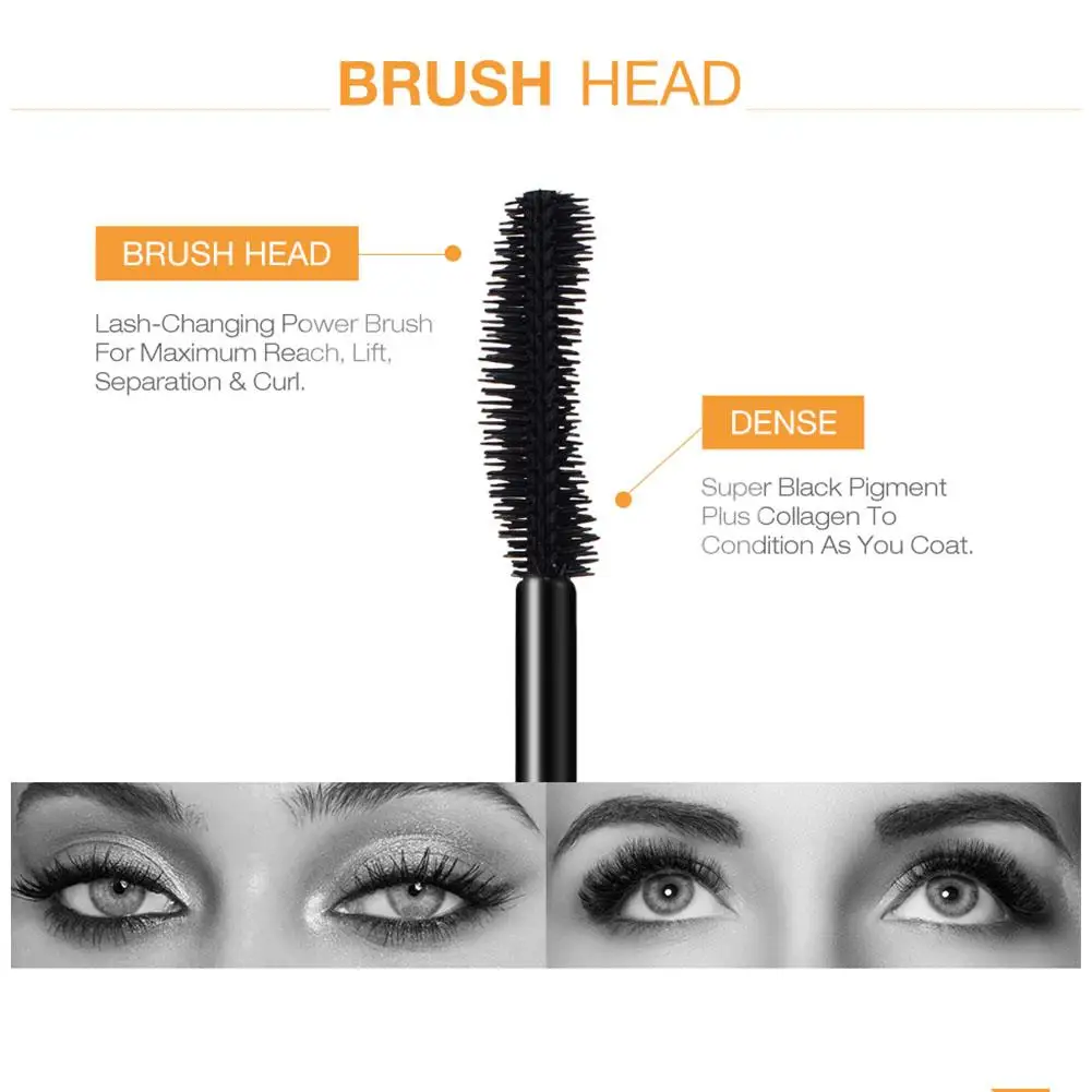 O.TWO.O 3D Fiber Lashes Thick Lengthening Mascara Long Black Lash Eyelash Extension Eye Lashes Brush Makeup Pro Eye-Cosmetics