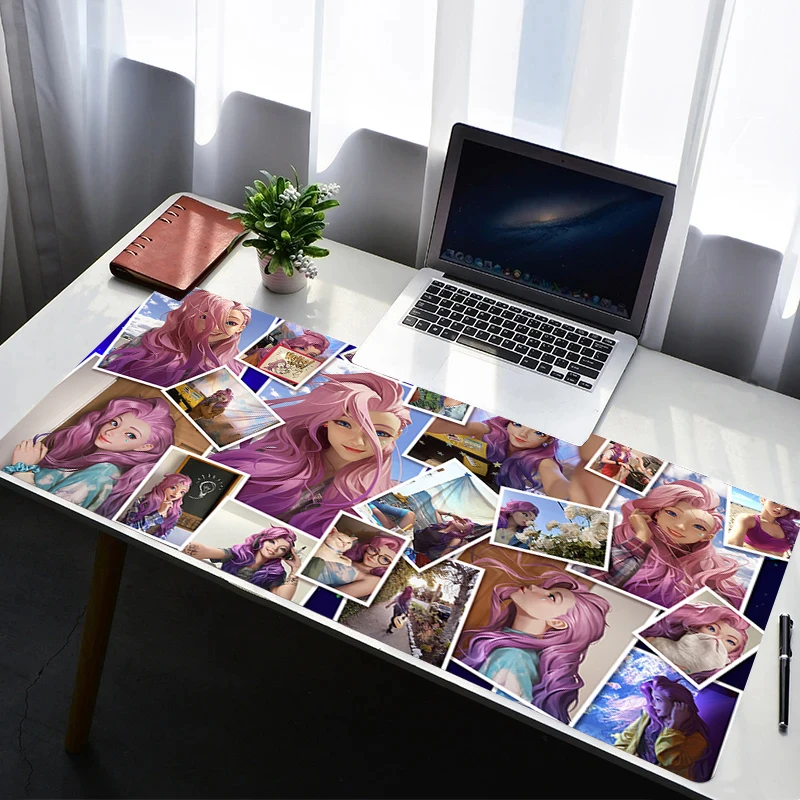 

Mouse Pad Computer Gaming Accessories Mousepad Rubber Extended Desk Mat L-league of Legends Seraphine Laptop Gamer Keyboard Pad