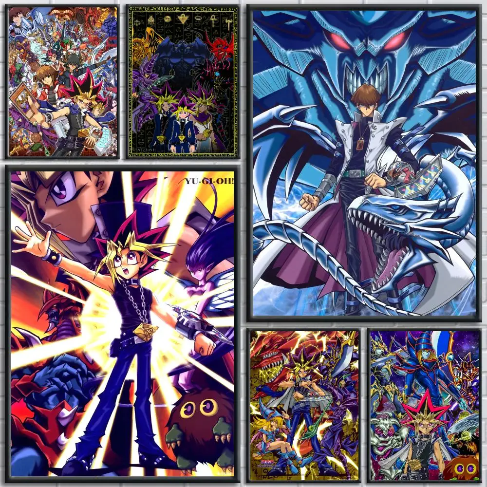 Anime Y-Yu Gi Oh Poster Room Wall Art Decor Waterproof Stickers For Home Bar Bedroom Decoration