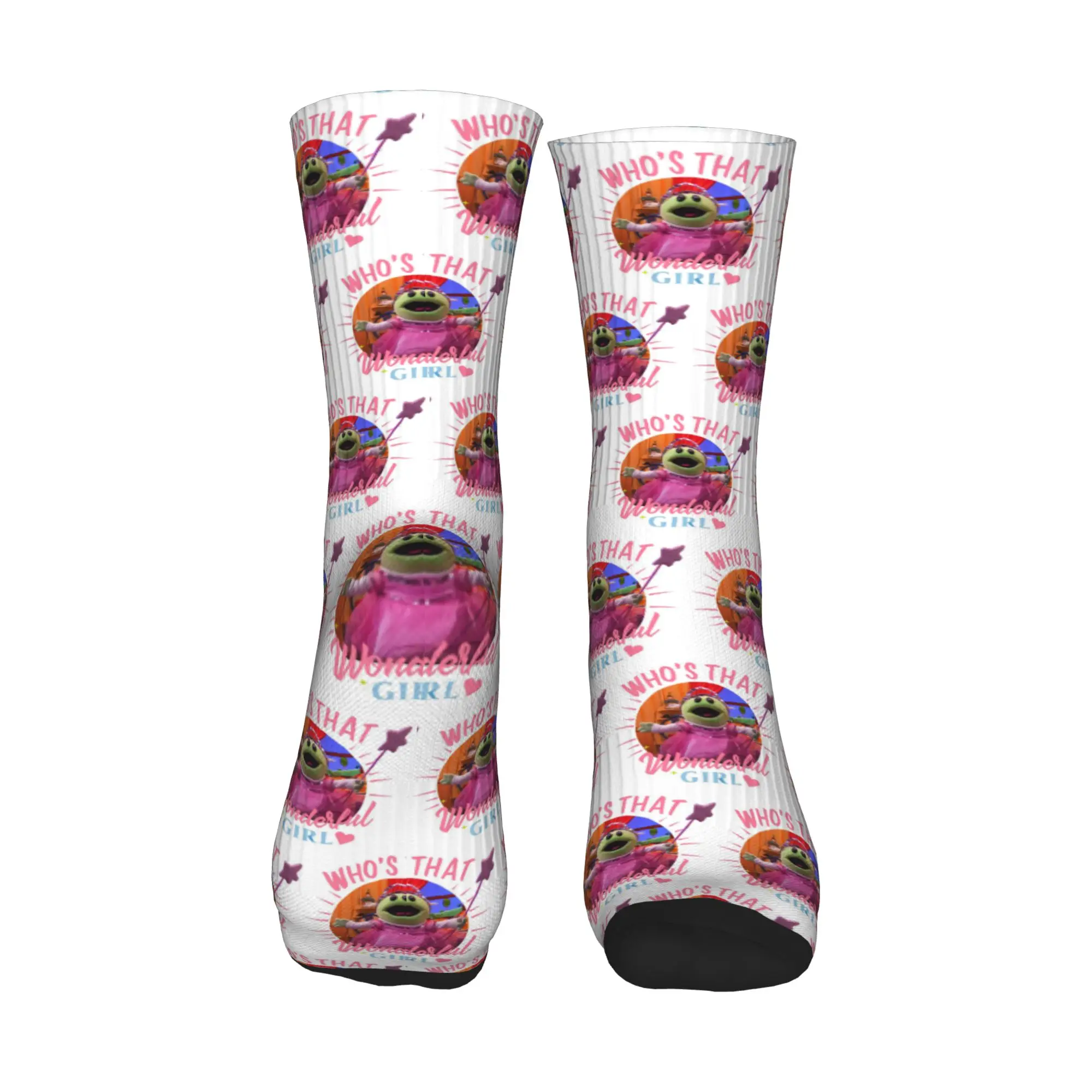 Nanalan Who's That Wonderful Girl Sports Socks High Quality Stockings All Season Long Socks for Unisex Birthday Present