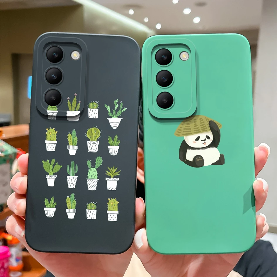 مناسبة لـ Vivo V30 Lite SE V30E حافظة ناعمة شعبية على شكل ديناصور حماية الكاميرا حماية من السيليكون لهاتف Vivo V30Lite Capa