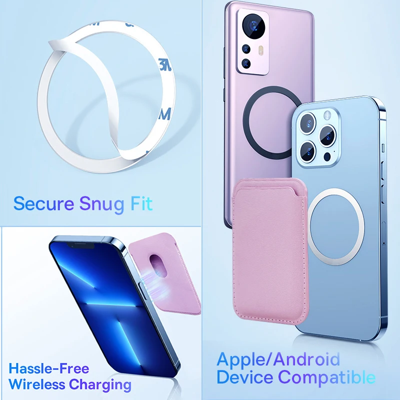 ل أبل Magsafe المغناطيسي الفاخرة حافظة للبطاقات محفظة آيفون 16 15 14 13 12 11 برو ماكس XS XR 8 غطاء حقيبة الهاتف الملحقات