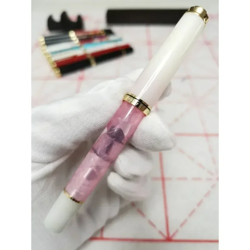 ADMOK Resin Fountain Pen M400 Schmidt F Import Nib Acrylic  High-grade Stone Pattern Ink Pen Office School Supplies Writing