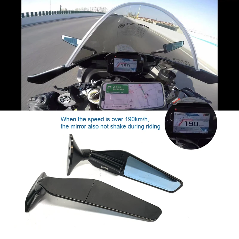 New Rear View Mirrors For Aprilia RSV4 1100 RS660 2021-2025 RS 660 Motorcycle Rearview Side Mirrors RS660 Motorcycle Mirrors