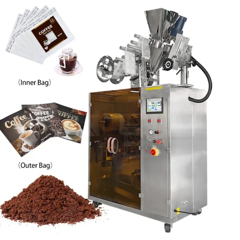 0-15g Ultrasonic Filter Hanging Inner and Outer Bag Ear Coffee Packaging Machine Fully Automatic Packaging Machine