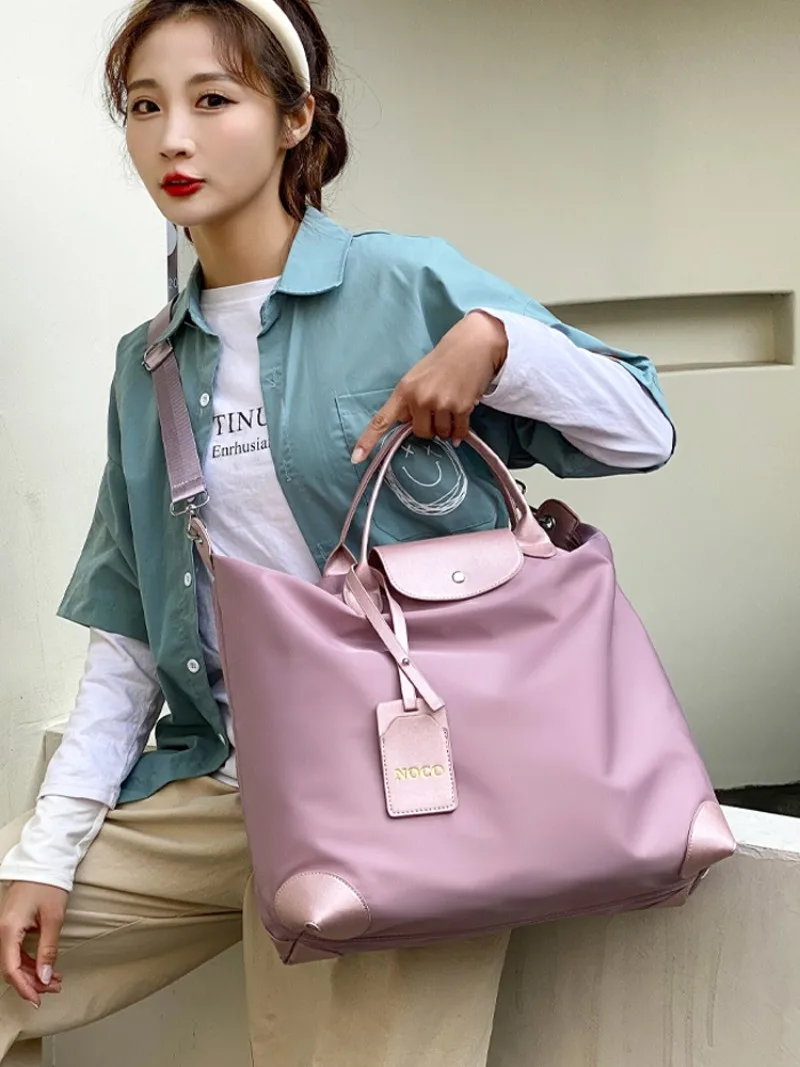 Viaggi corti da donna leggera grande capacità al di fuori del lavoro pendolarismo Tote monospalla elegante stile semplice