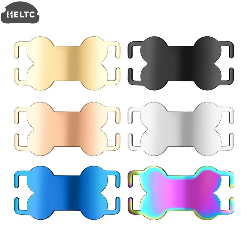1Pcs Mirror Stainless Steel Blank Bone Shaped Pet ID Tag Dog Cat Name Tags Anti-lost Collar Pendant for Small Medium Large Pet