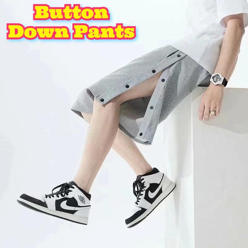 Adjustable Pants Broken Leg Side Buttons Lightweight Easy Wear Shorts Bedridden Adults Fracture Recovery Comfortable Clothing