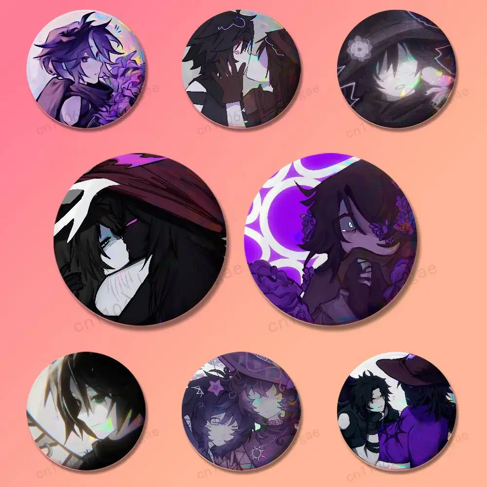 

T-Two T-Time F-Forsaken Badges 25 32 44 58 75 mm Cartoon Brooches Cosplay Pins Backpack Shoes Hat Accessories Lover Gifts