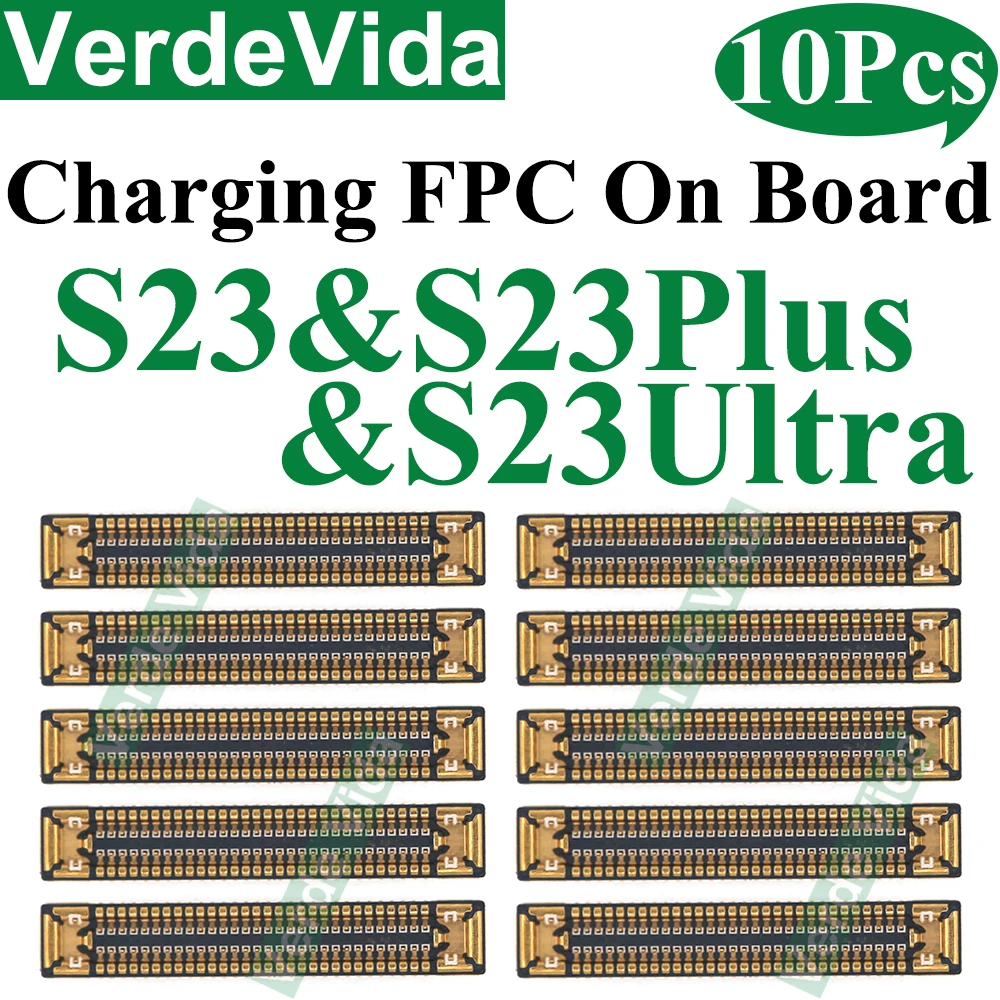 USB 충전 FPC 커넥터, 삼성 S22, S23, S24 울트라, S21, S20 FE, S10 플러스, 노트 10 충전기 플러그, 마더보드, 10 개