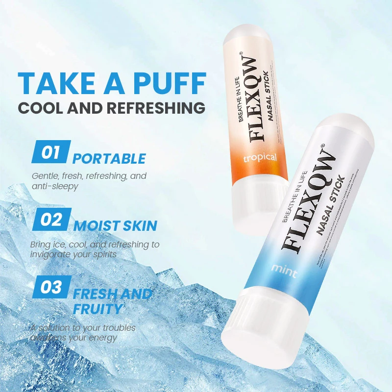 Natural Plant Essential Oil Nasal Sticks - 3/4Pcs for Long Lasting Coolness