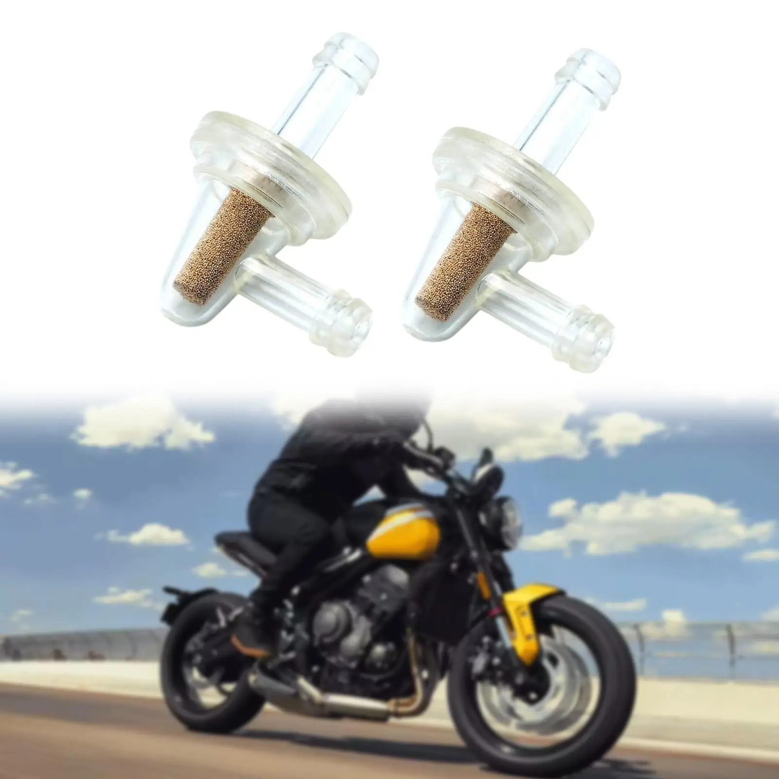 

2Pcs Inline Filter Cups Filtration Large Inline Diesel Filter Cups for Off Road Vehicles Snowmobiles ATV Mopeds Generators