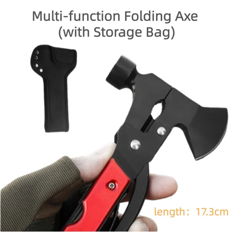 

Outdoor Multifunctional Axe,Multitool savior wallet pocket knife hammer oxe compact pliers bracelet hardware crowbar camping