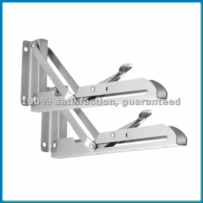 Stainless Steel Folding Angle Bracket Triangle Shelf Heavy Support Adjustable Wall Mounted Stand 8inch