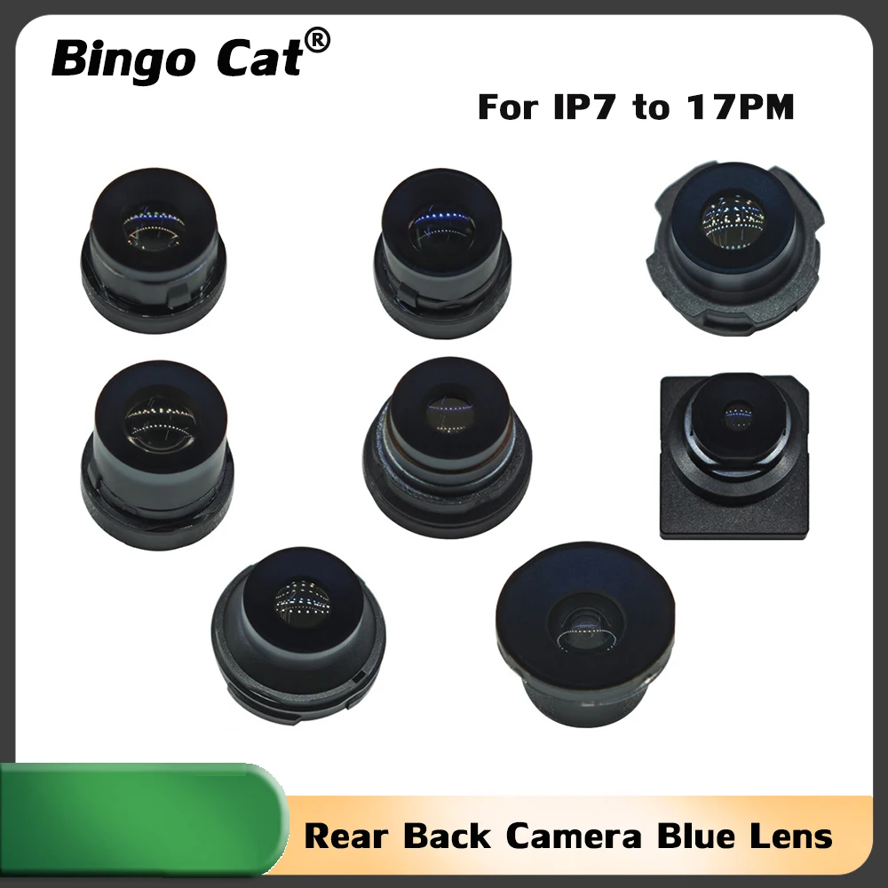5pcs Rear Back Camera Blue Lens For iPhone 16 17 15 14 Plus 13 12 11 Pro MAX X1 X2 X3 X0.5 Camera Repair Replacement Accessory