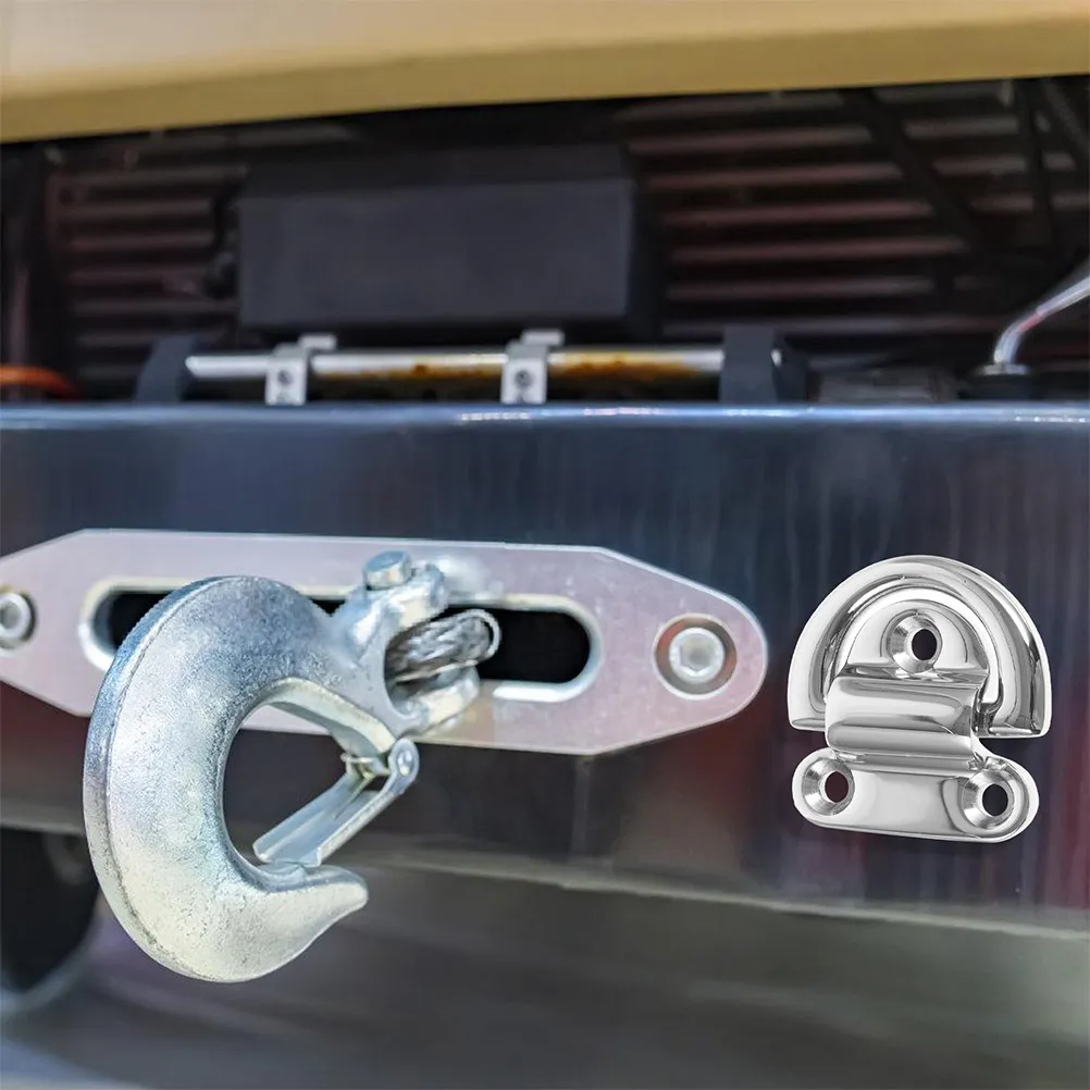 

Комплект из 2-х буксировочных крюков для автомобиля, нержавеющая сталь, сверхпрочные, с D-образными кольцами, для буксировки и эвакуации, передние и задние