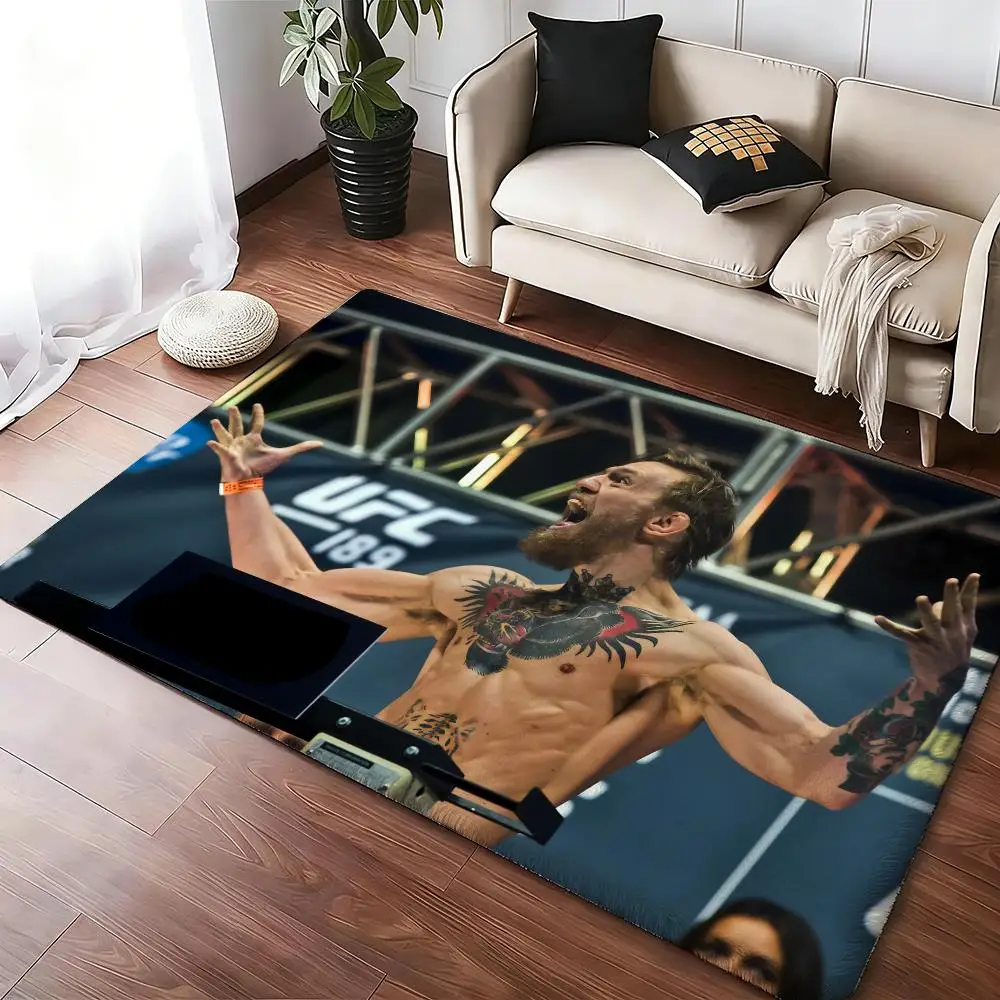 Boxer C-Conor M-McGregor Floor Mat Soft Thickened Absorbent Non-Slip Bedroom Living Room Door Mat Home Decor Flannel Rugs