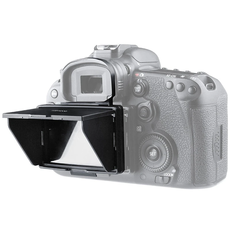 Capot d'écran LCD avec couvercle d'ombre vers le haut, protecteur d'écran LCD pour IL EOS 7D MARK II, film de protection de caméra