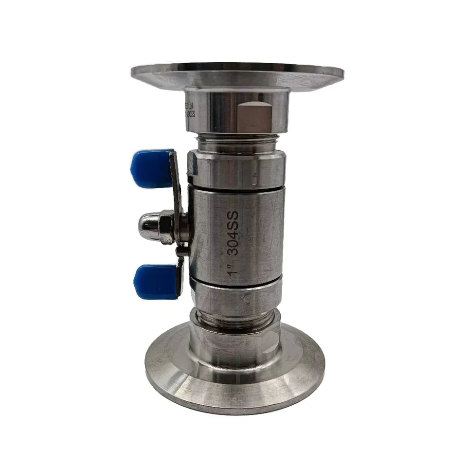Compass Price 38.1mm Stainless Steel Sterilization Inox SS316L Butt Thread Hot Oil Heavy Ball Valves with Butterfly Handle