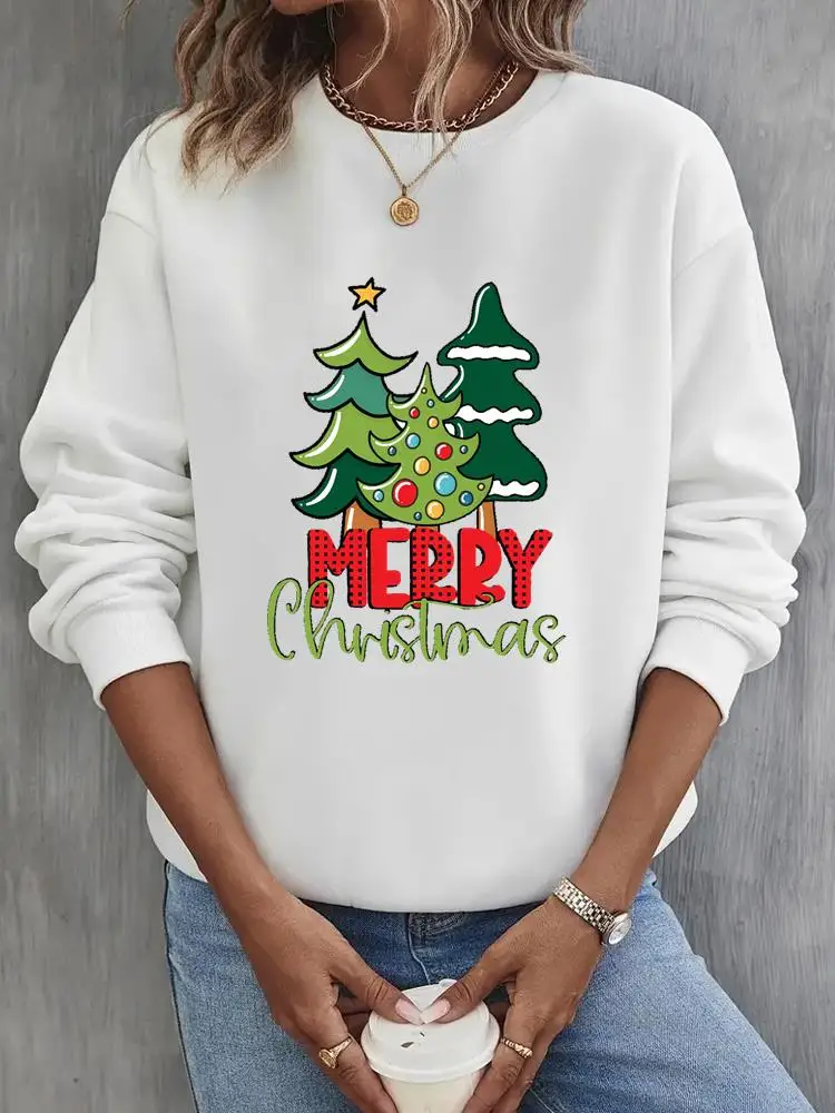 

Watercolor Letter 90s Trend New Year Holiday Graphic Sweatshirts Fashion Casual Christmas Pullovers Print Female Women Clothing