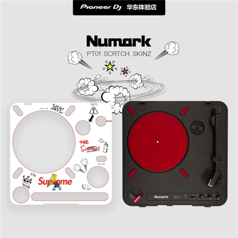 NUMARK Luma PT01 SCRATCH Vinyl 7 Inch DJ Record Player Personalized Color Protective Case, Film! Equipment Not Included