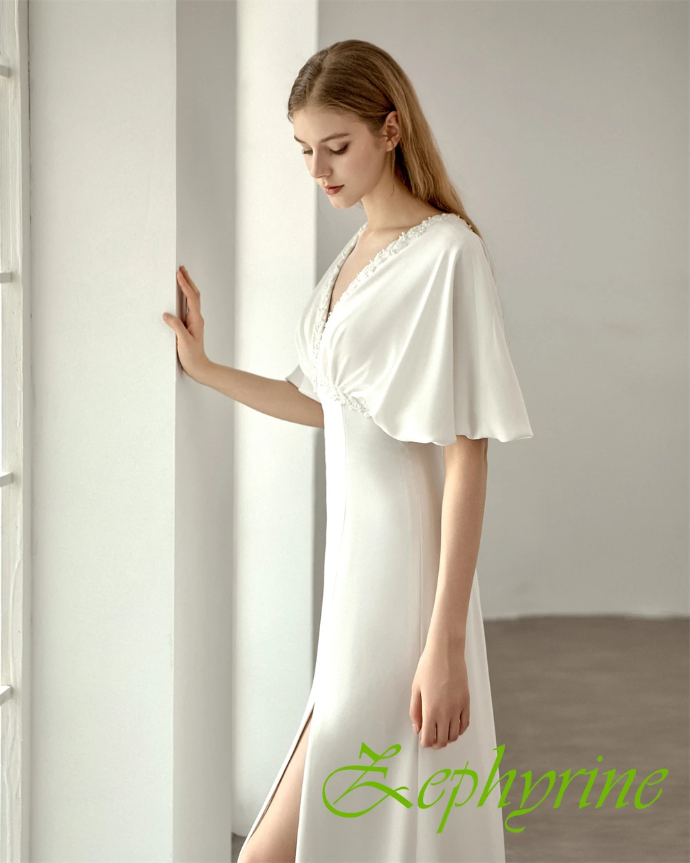 فستان سهرة شيفون أنيق مخصص بأكمام فراشة رائعة فساتين حفلة موسيقية عالية الجودة فساتين المناسبات الخاصة