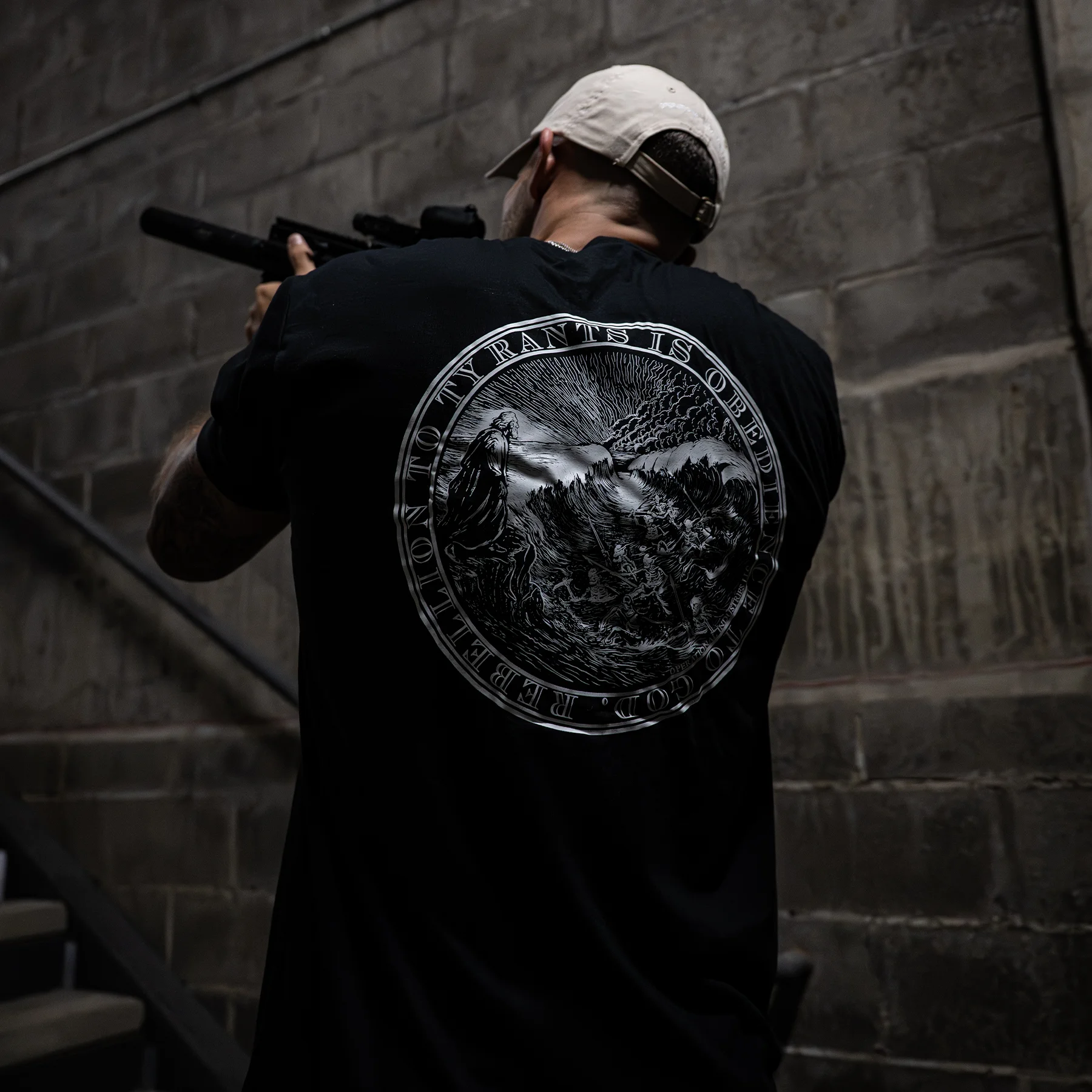 Rebellion T-Shirt Tactics Graphic Cotton Tees Printing High-end Luxury Unisex Style Both of Men and Women