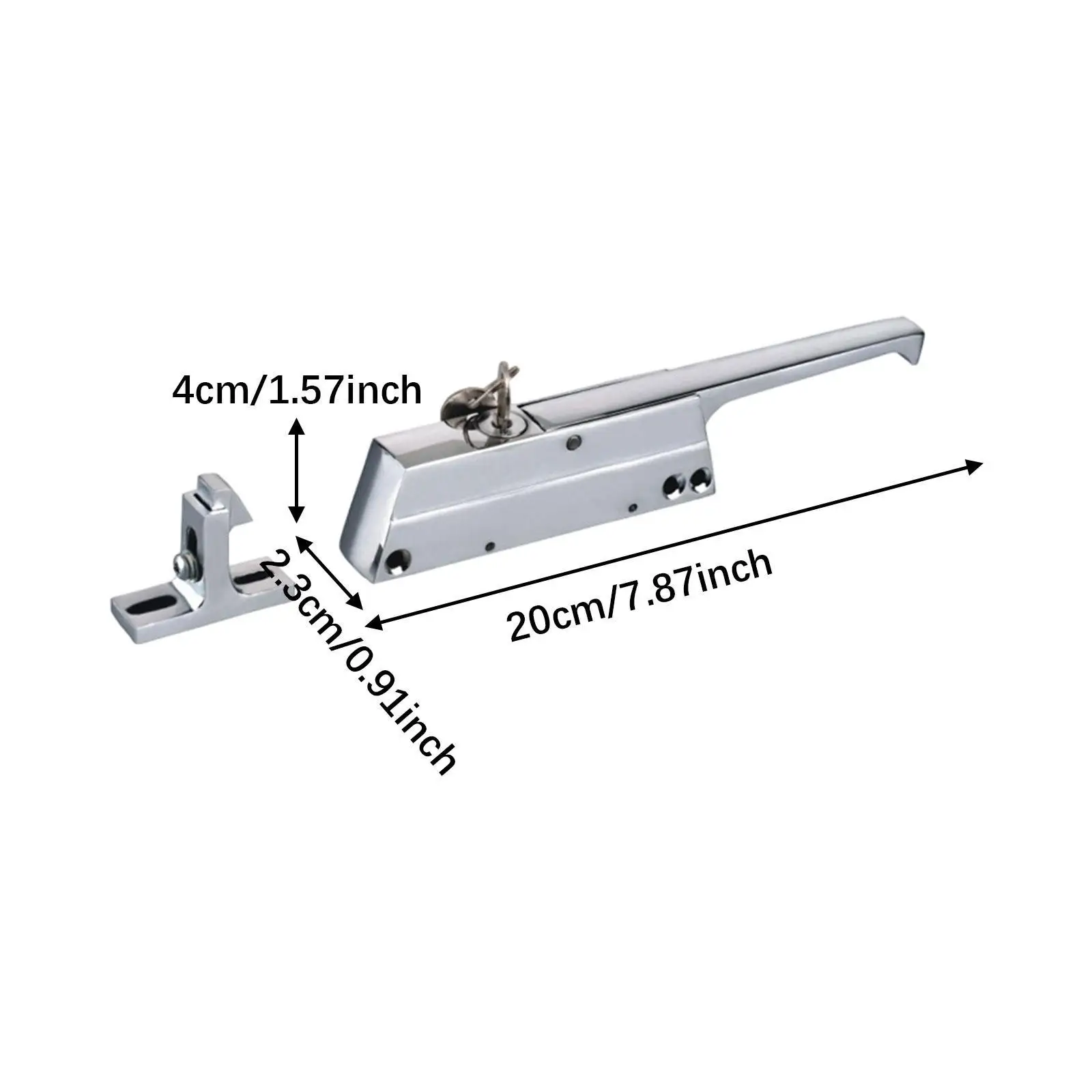 Heavy Duty Freezer Door Handle Zinc Alloy Interior Release Grip for Walk in Cooler Refrigerator Cabinet