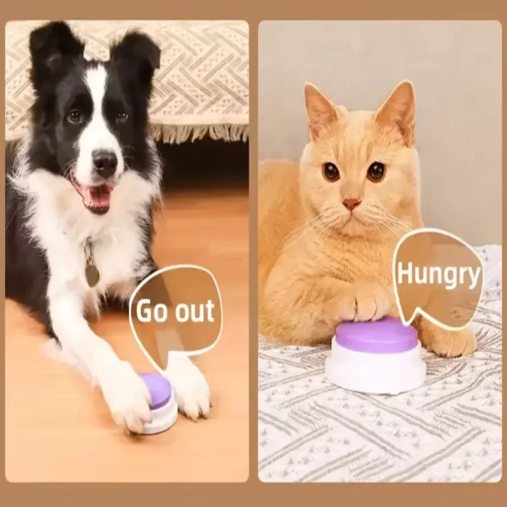 Multi Color Custom Record Voice Button Dog Training Communication Buzzers Interactive Quiz Game Answer Buttons