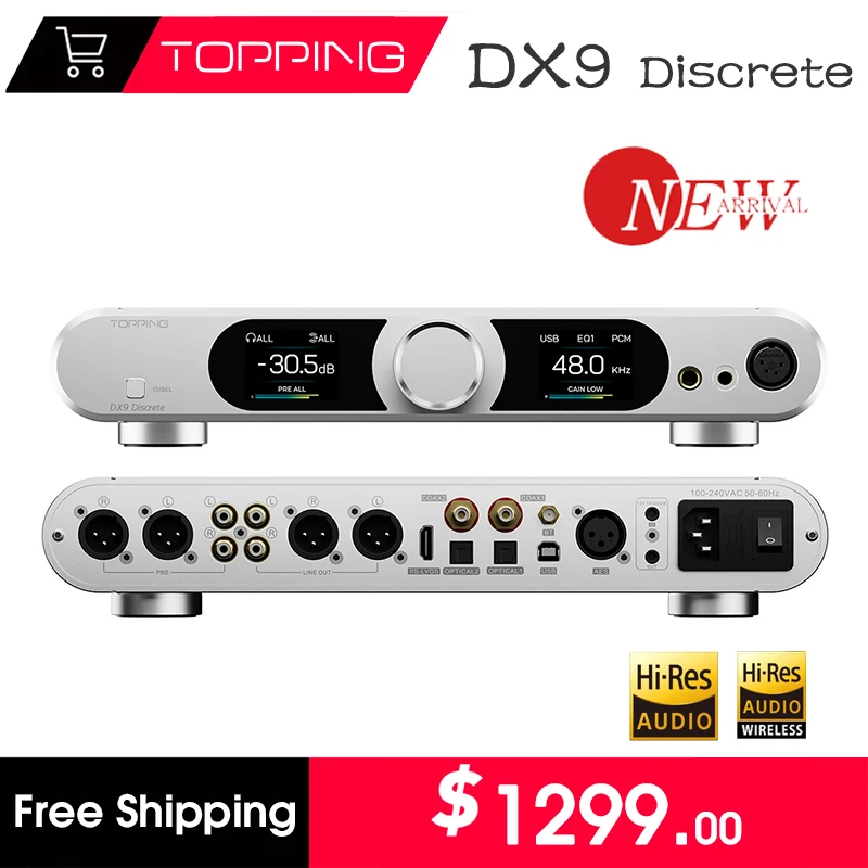 TOPPING DX9D HIFI DX9 Discrete Anniversary DAC&Headphone Amplifier Hi-Res Audio Support LDAC With Remote Control Decoder HIFI