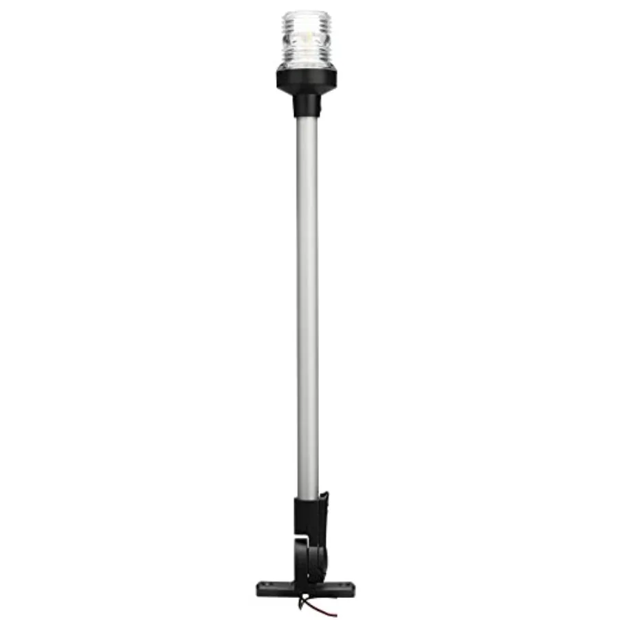 

20 inch 3 Nautical Mile White LED Fold Down Boat Stern Light Anchor Light for T-TOP Pontoon and Fishing Boat Navigation Anchor