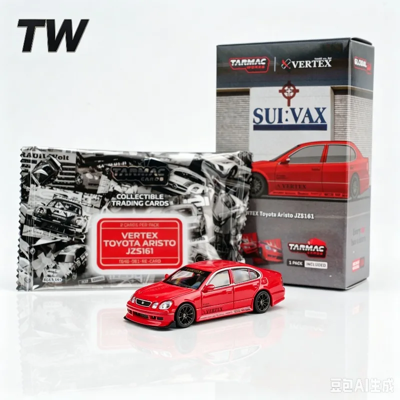 TW 1:64 VERTEX Aristo JZS161 alloy car model static ornament, adult collectibles, holiday gifts, boys' toys. Desktop ornaments.