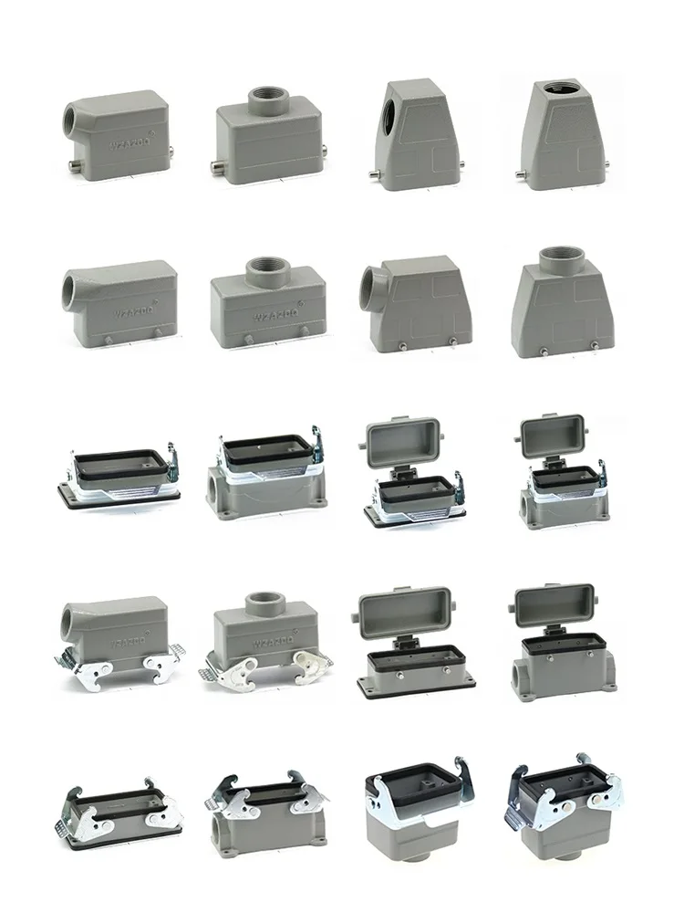 10/15/18/24/25/32/40/42/46/50/64/72/80/92/108/128/144/216 core Heavy duty connector Plugs and sockets for aviation industry