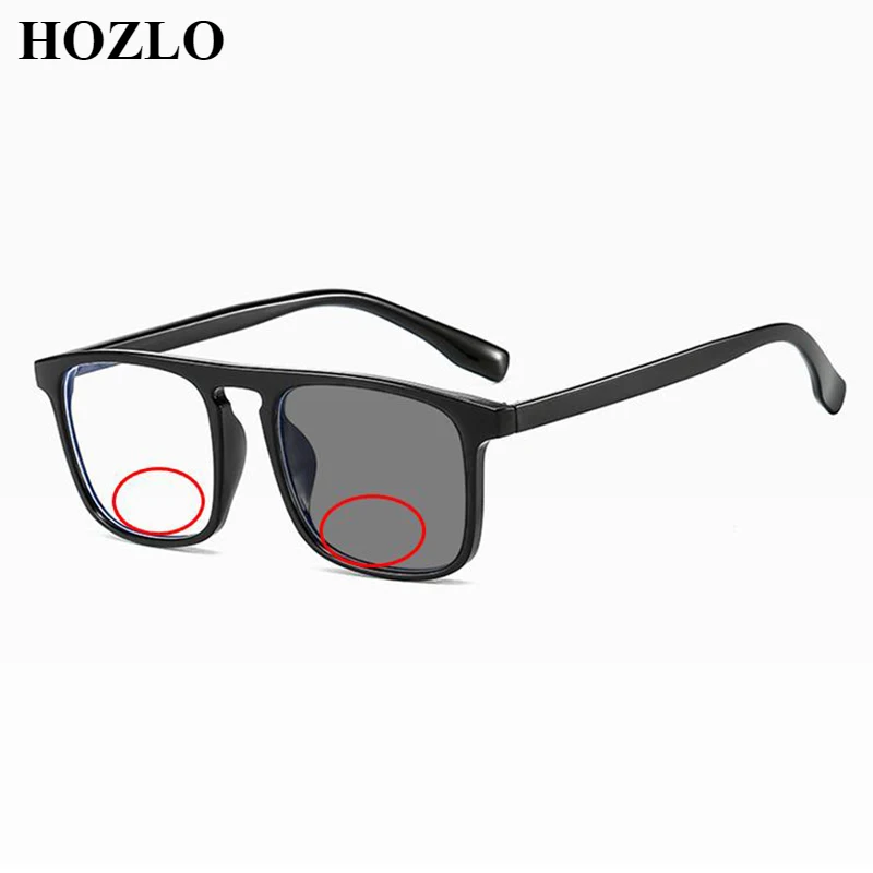 

Retro Photochromic Bifocals Reading Sunglasses Magnifier Women Men Look Near Far Presbyopic Spectacles Driving Fishing Glasses