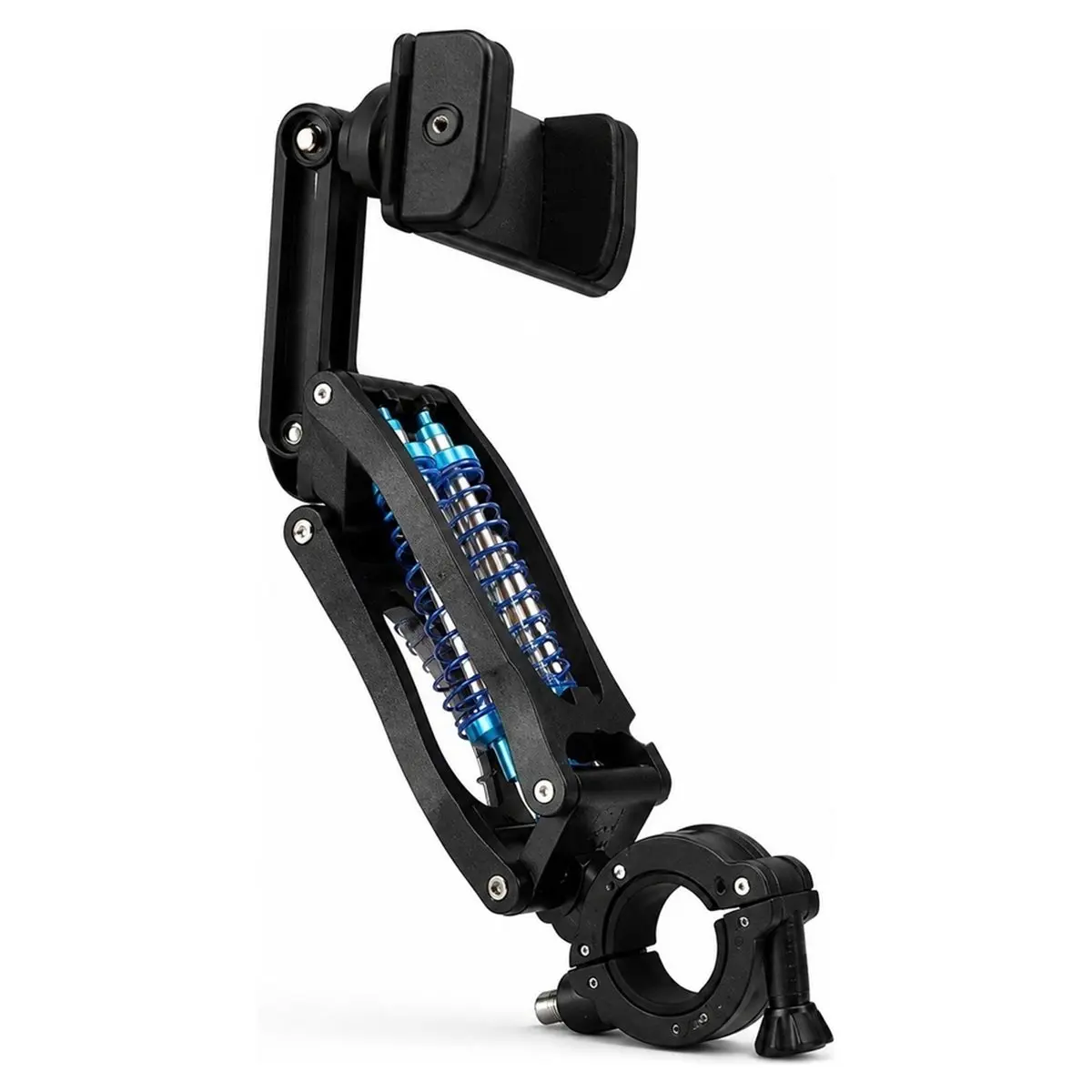 Dual Spring Bike Phone Mount Shock Absorbing Bicycle Handlebar Phone Holder,MTB Road Bike Stand 4.7-7.0 Inch Mobile,1PC