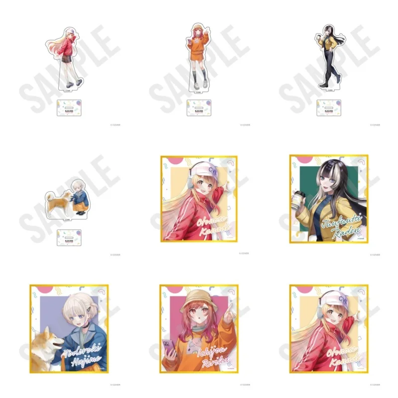 Hololive VTuber Ichijou Ririka Otonose Kanade Juufuutei Raden Todoroki Hajime Acrylic Stand Figure Desktop Ornament Gifts