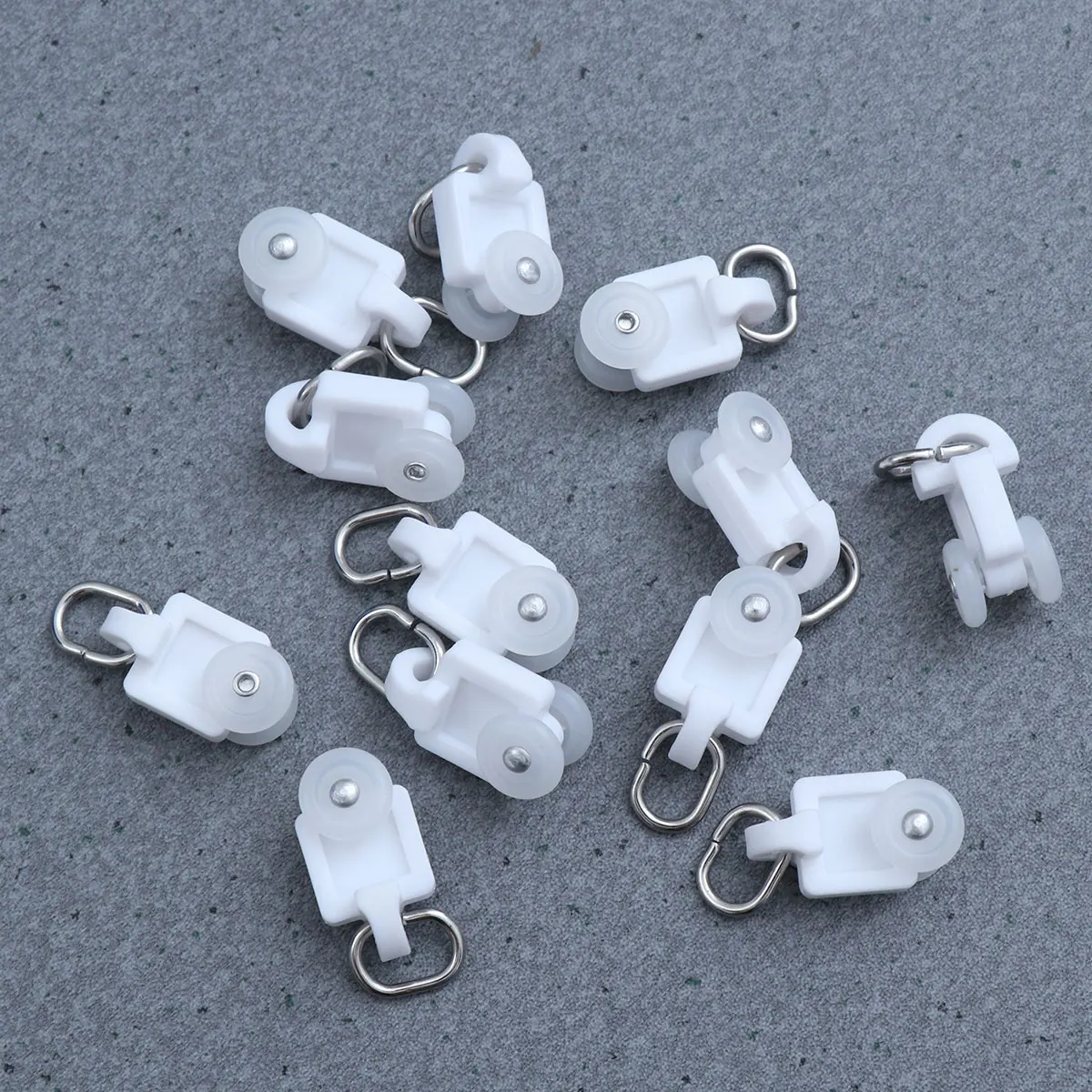 Veneziano conector cego ganchos, ganchos duráveis do obturador, rolo de cortina, roda deslizante, 50pcs