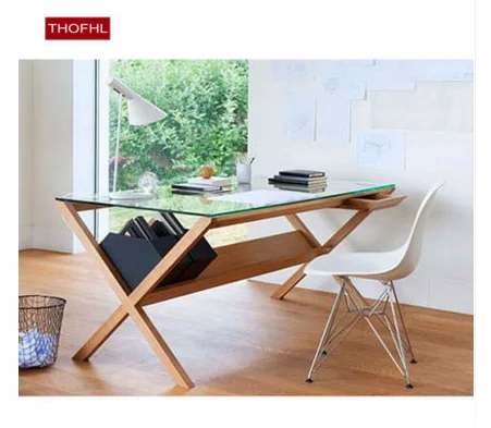 All solid wood computer desktop notebook writing desk, simple, modern and simple, desk