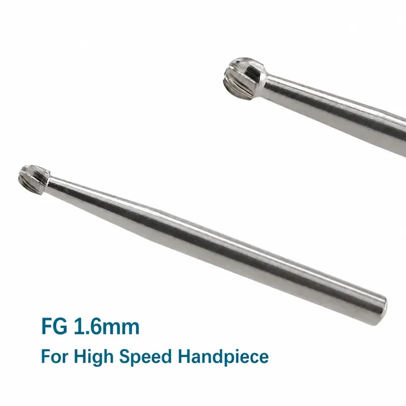 10Pcs Dental Tungsten Carbide Bur Drill FG Surgical Cutters Finishing Burs for Dentistry High Speed Handpiece FG330 FG557
