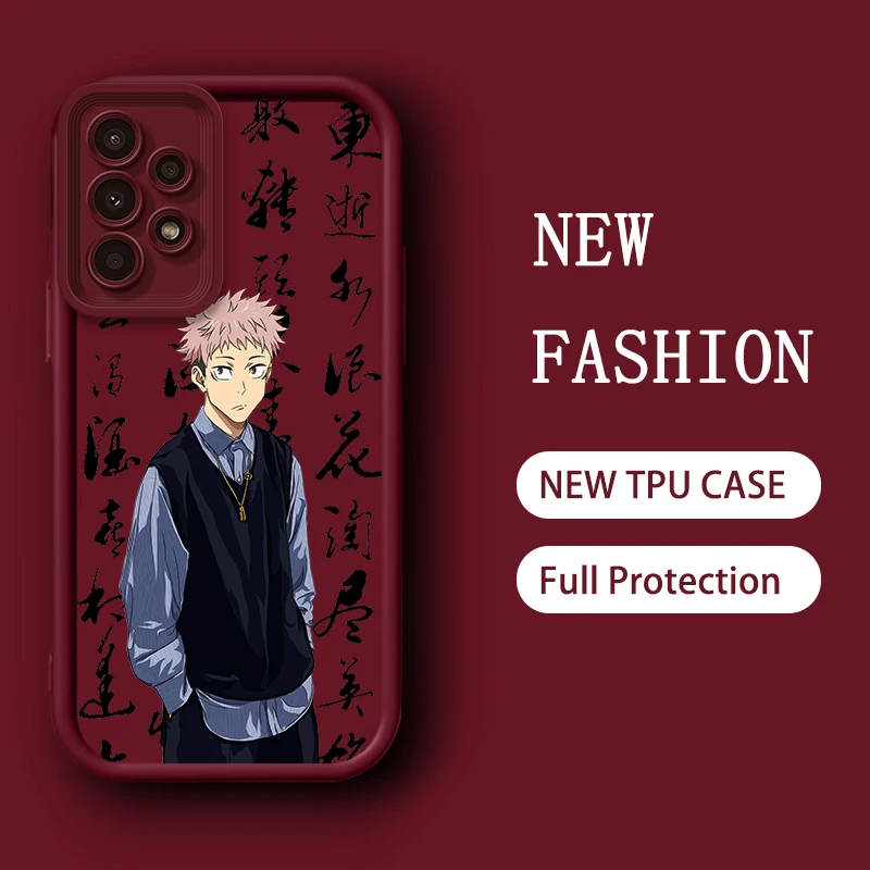 Anime J-Jujutsu K-Kaisen Cool For Samsung A73 A71 A54 A53 A52 A51 A33 A32 A21S A14 A13 A12 A25 A04 A05 5G Eye Ladder Funda