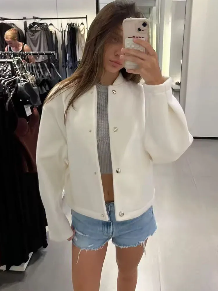 

HH женские осенние повседневные куртки в уличном стиле женские элегантные однобортные модные короткие пальто с боковым карманом и длинными рукавами