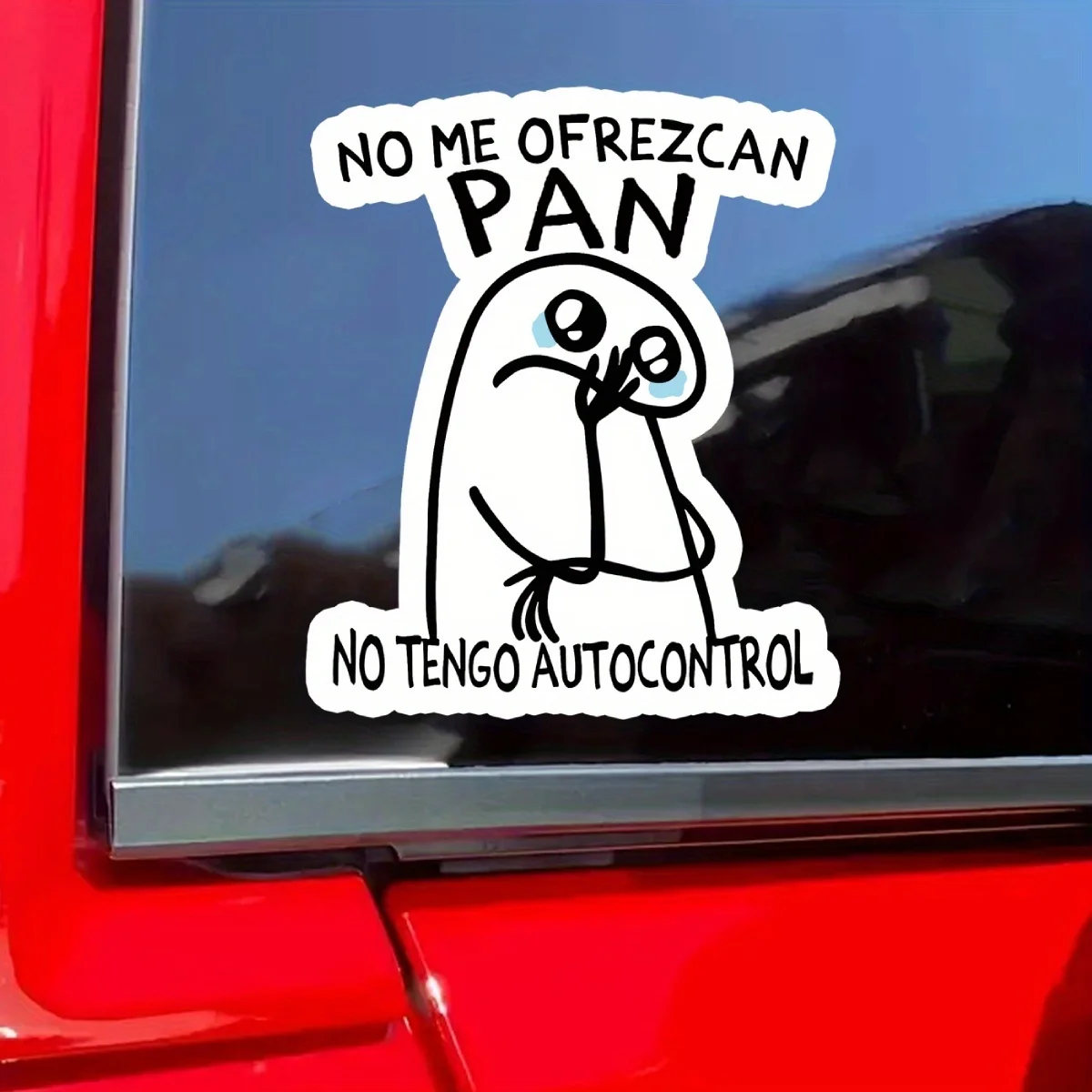 

1Piece Funny "No Me Ofrezcan Pan" Spanish Stickers - for Cars Sunscreen Adhesive One-time Watertight Christmas Gift Car Stickers