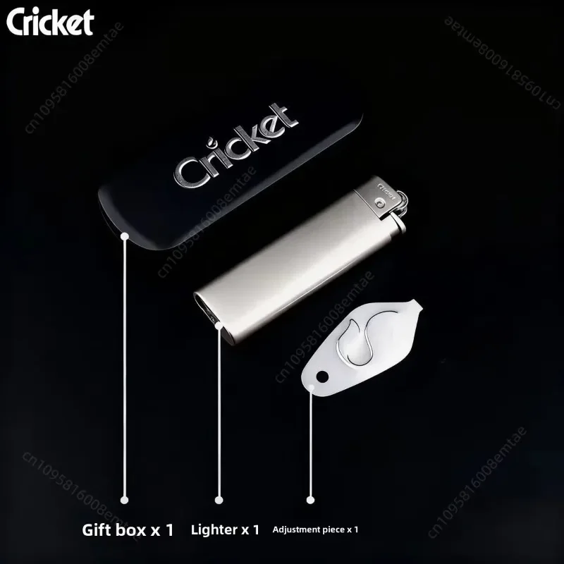 2027 Cricket Authentic Cao Meng Inflatable Lighter Windproof Metal Flint Wheel Replaceable Pulley Men's Gift Item