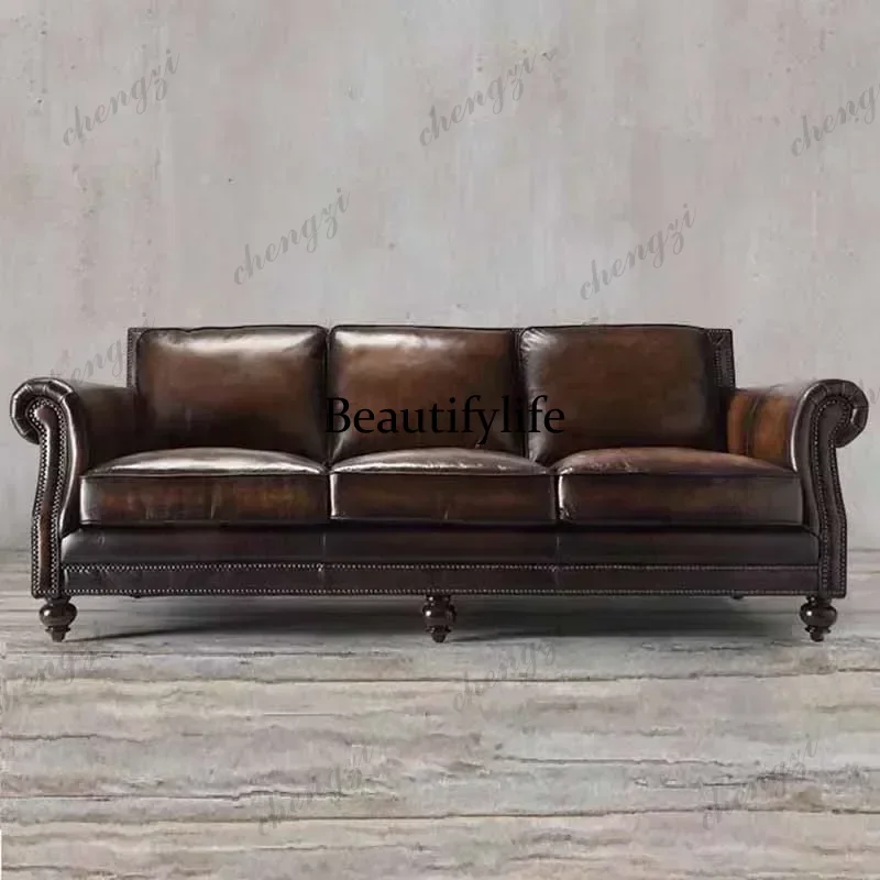 DD 9New Classic Brown Living Room Sofas Unique Comfortable Floor Modern Soft Sofa Nordic Luxury European Divani Da Soggiorno Fur