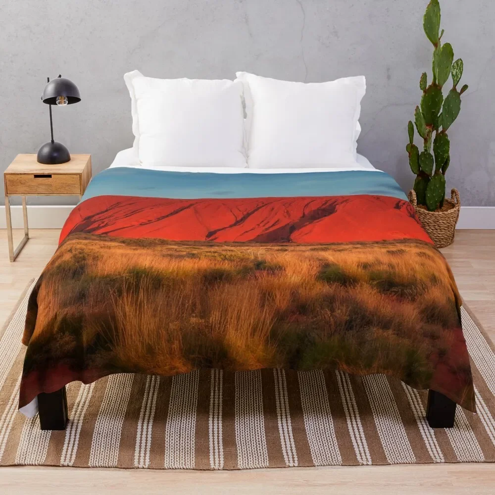 

Uluru Australia Ayers Rock Sandstone Monolith Throw Blanket Cozy Throw Blanket for Bed Sofa Chair
