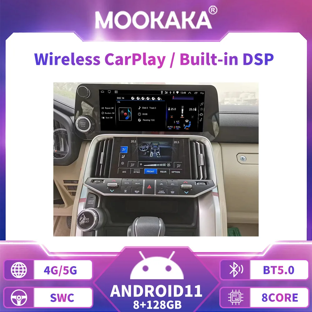 

Android 11 For Toyota Land Cruiser LC200 LC300 2016 - 2023 Car Radio 2Din Autoradio Stereo Multimedia Receiver Video Player Unit